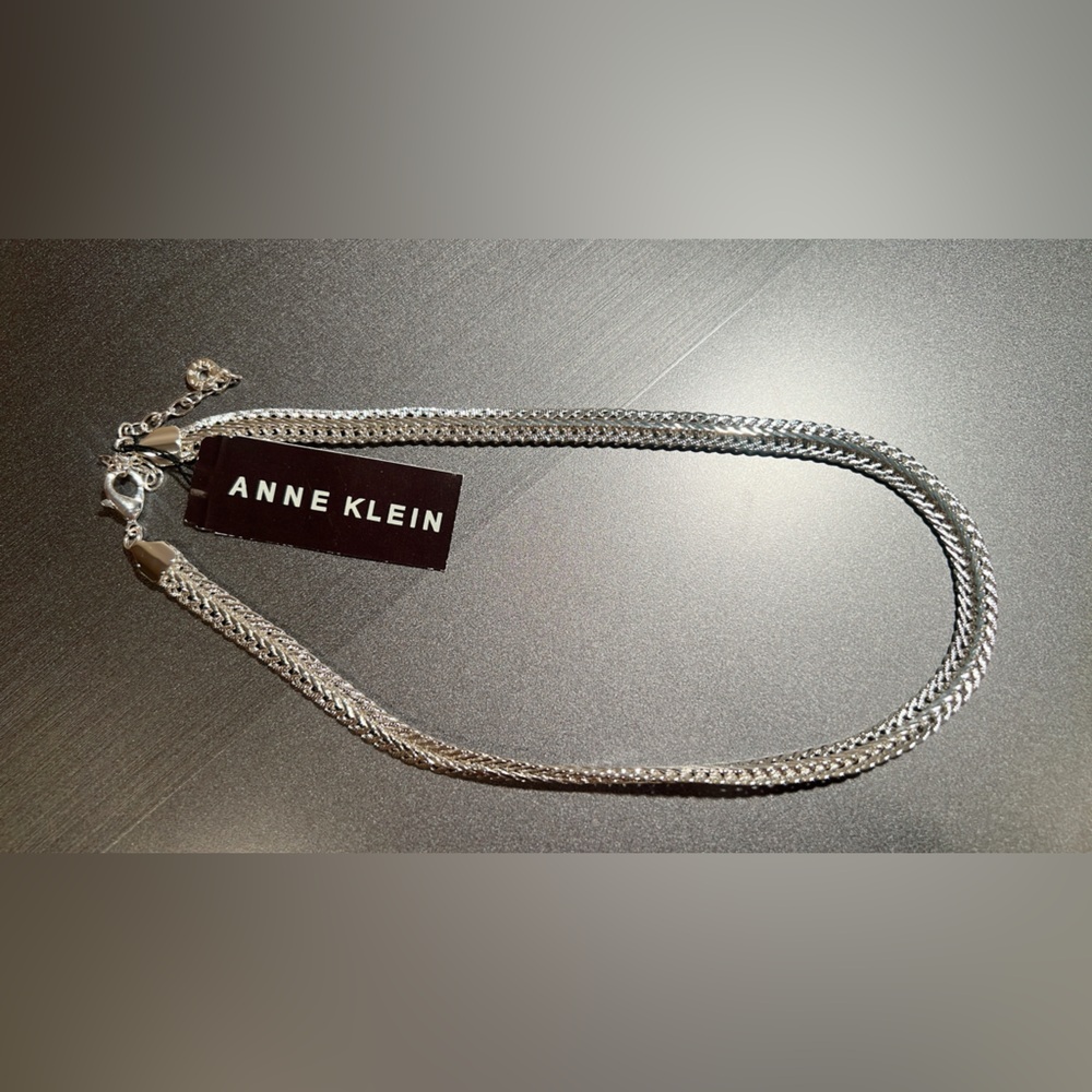 Anne Klein Silver-Flat Chain Necklace - Picture 4 of 8
